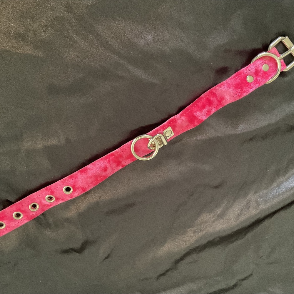 Pink Velvet Choker